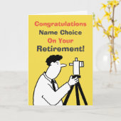 測量士の退職 カード (黄色い花)