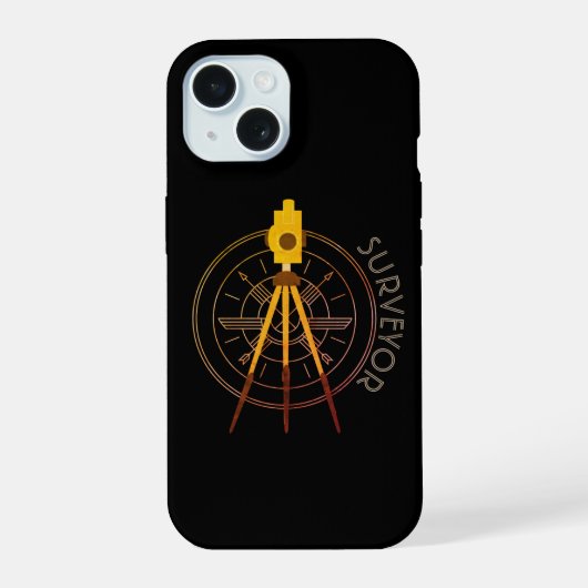 測量士 iPhone 15ケース (裏面)
