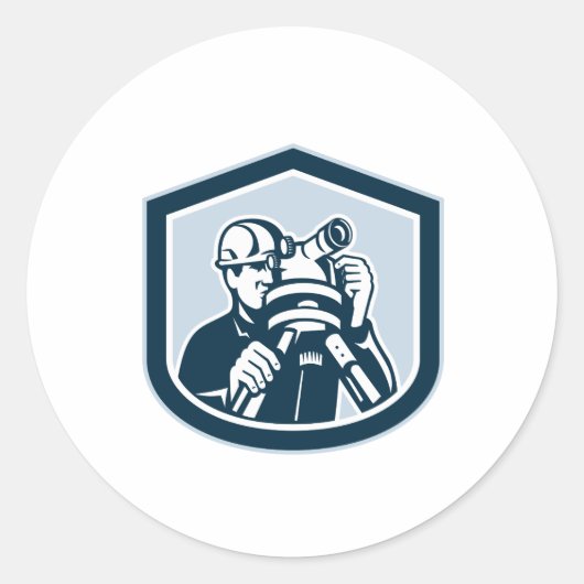 測量測量テオドライトシールドレトロ ラウンドシール (正面)