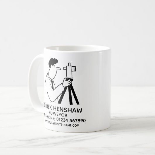 測量用および測量用プロモーションコーヒーマグ コーヒーマグカップ (正面左)