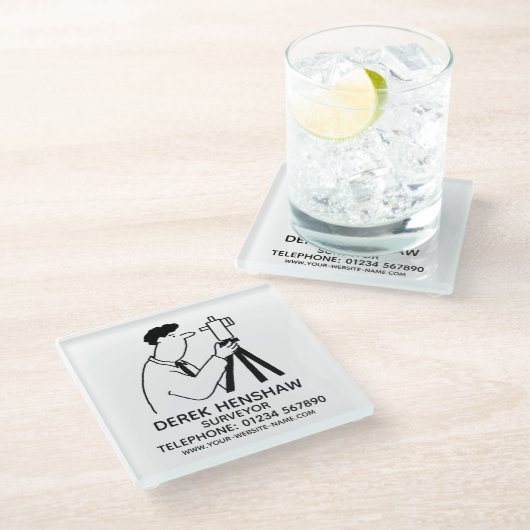 測量用および測量用プロモーション ガラスコースター (アングル)