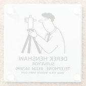 測量用および測量用プロモーション ガラスコースター (裏面)