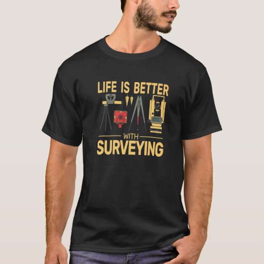 測量用ヴィンテージ測量機 Tシャツ (正面)