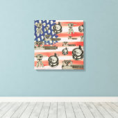 測量用測量ヴィンテージツールCompass Ca キャンバスプリント (インサイチュ (ウッドフロア))