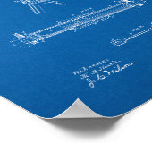 測量用通過特許 – 青写真 ポスター (角)