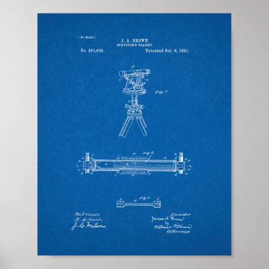 測量用通過特許 – 青写真 ポスター (正面)