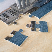 港からの高い船の航行 ジグソーパズル (側面)