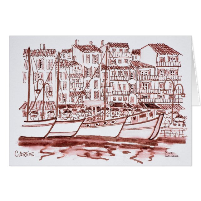 港に係留された帆船|カシス（フランス） (正面横)