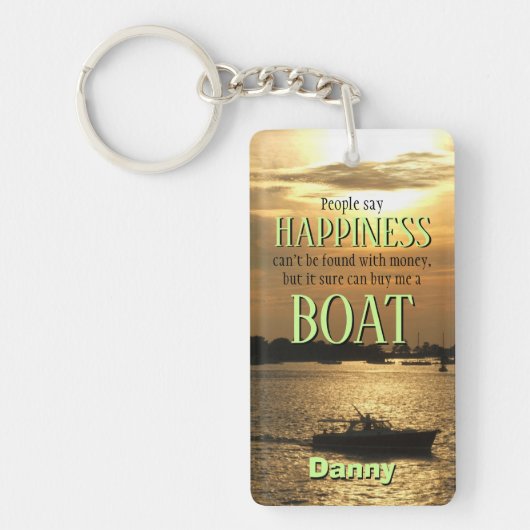 港に買は金が幸せ舟 キーホルダー (正面)