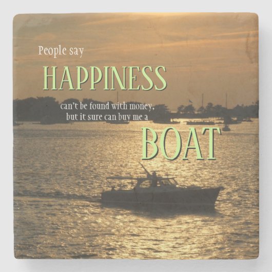 港に買は金が幸せ舟 ストーンコースター (正面)