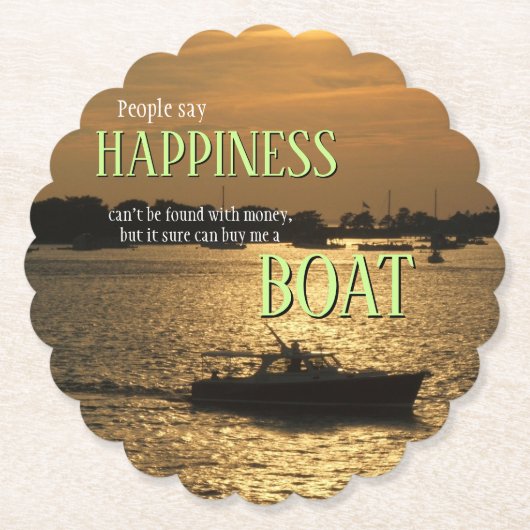 港に買は金が幸せ舟 ペーパーコースター (正面)