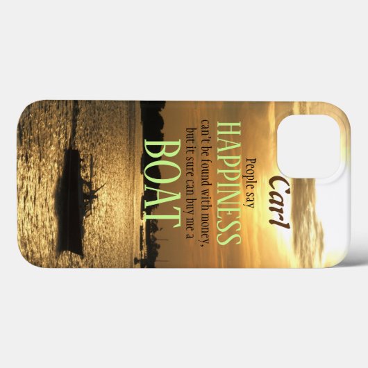 港に買は金が幸せ舟 Case-Mate iPhoneケース (裏面 (横))