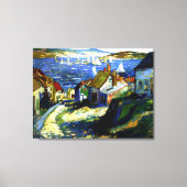 港のそばの帆船素晴らしアト絵画ル キャンバスプリント (正面)