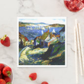 港のそばの帆船素晴らしアト絵画ル スタンダードランチョンナプキン (インサイチュ)