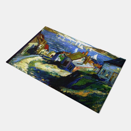 港のそばの帆船素晴らしアト絵画ル ドアマット (アングル)