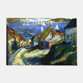 港のそばの帆船素晴らしアト絵画ル ドアマット (正面)