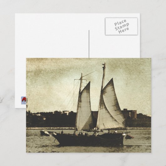 港のはがきに ポストカード (正面/裏面)