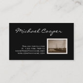 港のセピア色を航海するボートの名刺 名刺 (裏面)