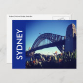 港のブリッジブルー ポストカード (正面/裏面)