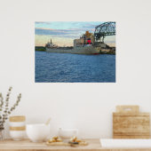 港のプリントに絵画停泊 ポスター (キッチン)