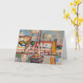 港のボート | サミュエル・ジョン・ペプレ カード (黄色い花)