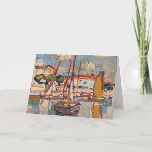 港のボート | サミュエル・ジョン・ペプレ カード (正面)