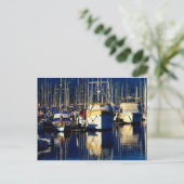 港のボート ポストカード (スタンド正面)