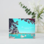 港のボートDrummoyneシドニー旅行 ポストカード (スタンド正面)