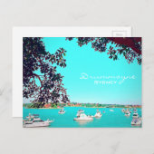 港のボートDrummoyneシドニー旅行 ポストカード (正面/裏面)