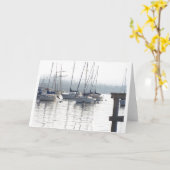 港のヨットカード カード (黄色い花)