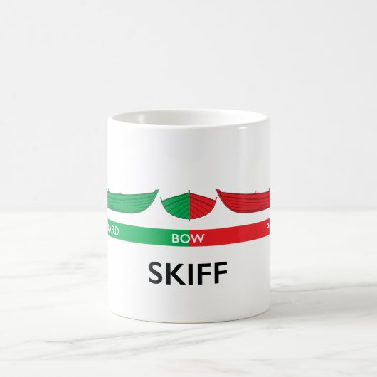 港の右舷のスキフのロウイングのマグ コーヒーマグカップ (中央)