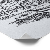 港の帆船 |カシス（フランス） ポスター (角)