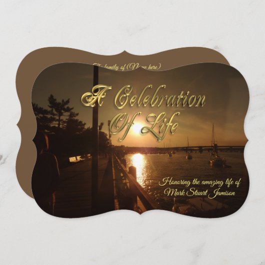 港の救命艇のお祝い 招待状 (正面/裏面)