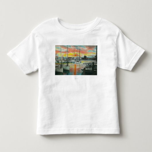 港の日の出 トドラーTシャツ (正面)