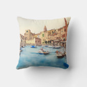 港の水辺と船イタリアンが クッション (裏面)