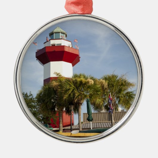 港の町のヒルトンヘッドのクリスマスのオーナメント メタルオーナメント (正面)