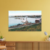 港の船舶の表示AKマイケル キャンバスプリント (インサイチュ (リビング))