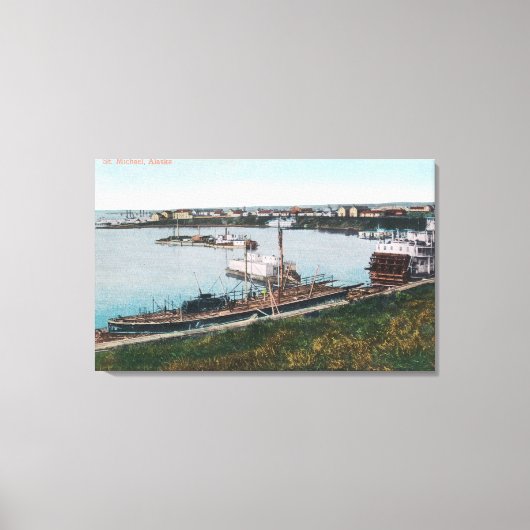 港の船舶の表示AKマイケル キャンバスプリント (正面)