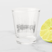 港の船 ショットグラス (裏面)