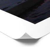 港の近くの日没の壁画写真 ポスター (角)