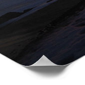 港の近くの日没の壁画写真 ポスター (角)