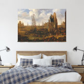 港の風景の忙し見え方 キャンバスプリント (インサイチュ (寝室))