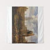 港の風景の忙し見え方 タペストリー (正面(横))