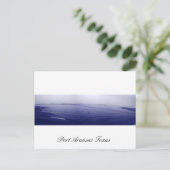 港のAransasの(パノラマ式の)霧の郵便はがき ポストカード (スタンド正面)