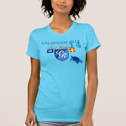 港のRichmanガラパゴスの島のウミガメの海兵隊員 Tシャツ (正面)