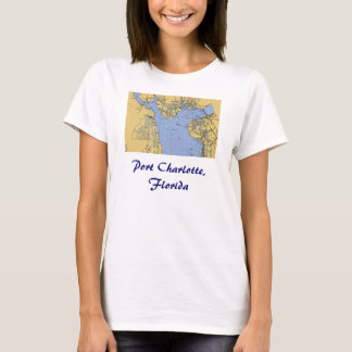 港シャーロット、フロリダの航海のな図表のTシャツ Tシャツ