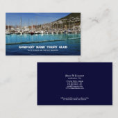 港ビジネスのヨットクラブを航海するボート 名刺 (正面/裏面)