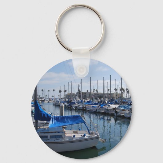 港内のボート キーホルダー (正面)