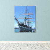 港内の船舶 キャンバスプリント (インサイチュ (ウッドフロア))