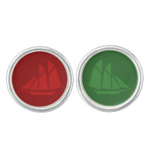 港及び右舷の船員のカフスボタン